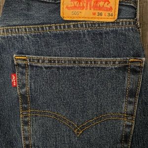 Mens 505 Levis 36x34 washed once never worn